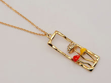 Load image into Gallery viewer, Mushroom Necklace Boho Jewelry for Gift, Gold Mushroom Pendant, Hippie Jewelry