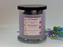 Load image into Gallery viewer, Wild Opium  Natural Soy Wax Candle Highly Scented with Amethyst Crystals