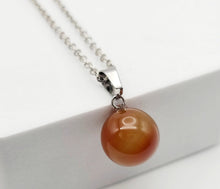 Load image into Gallery viewer, Carnelian Bead Crystal Necklace Handmade Natural Stone Silver Tone