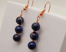 Load image into Gallery viewer, Handmade Lapis Lazuli Natural Drop Earrings , Stone Earrings