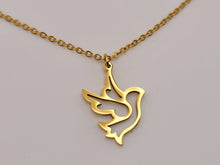 Load image into Gallery viewer, Golden Dove Pendant necklace Trending Necklace