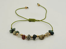 Load image into Gallery viewer, Unakite Adjustable Bracelet - Beautiful Chip Beaded Jewelry Gift for Her or Him