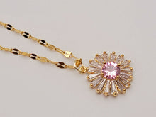 Load image into Gallery viewer, Gorgeous Sunflower Dainty Necklace - gift for her Gold Tone