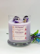 Load image into Gallery viewer, Wild Opium  Natural Soy Wax Candle Highly Scented with Amethyst Crystals