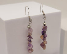 Load image into Gallery viewer, Cute Silver tone Crystal Earrings Handmade Reiki & Chakra Gifts