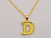 Load image into Gallery viewer, Fashion Initial Letter Necklace, Tiny Alphabet Pendant Gold Color Necklace