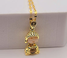 Load image into Gallery viewer, Cute Buddha Necklace 18K Gold Plated Cute Laughing Buddha