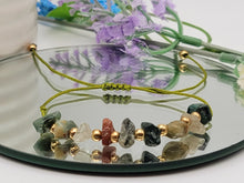Load image into Gallery viewer, Unakite Adjustable Bracelet - Beautiful Chip Beaded Jewelry Gift for Her or Him