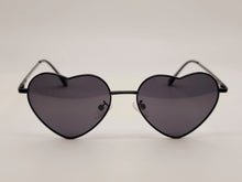 Load image into Gallery viewer, Lb diamond - Heart Shape Heart Sunglasses Retro Vintage Boho All Black