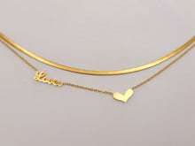 Load image into Gallery viewer, Stainless Steel Heart Love Double Necklace ( Self Love Necklace )