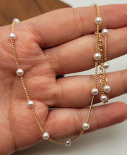 Load image into Gallery viewer, Pearl heart Choker Necklace  Trendy Pearl necklace
