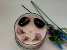 Load image into Gallery viewer, Elegant Diva Natural Soy Wax Candle Highly Scented with Labradorite Crystals