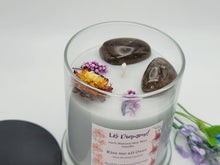 Load image into Gallery viewer, Kiss me all Over Natural Soy Wax Candle Highly Scented with Smokey Quartz Crystals