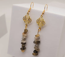 Load image into Gallery viewer, Handmade Labradorite Natural Drop Earrings , Stone Earrings
