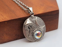 Load image into Gallery viewer, Mushroom Necklace Boho Jewelry for Gift, Silver Mushroom Pendant, Hippie Jewelry