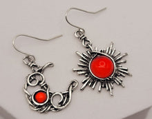 Load image into Gallery viewer, Handmade Carnelian Natural Drop Earrings , Moon & Sun Earrings