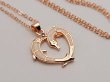 Load image into Gallery viewer, White Dolphin Golden Necklace, Dainty Necklace, Bridesmaid Gift