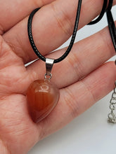 Load image into Gallery viewer, Carnelian Bead Crystal Necklace Handmade Natural Stone Silver Tone