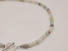 Load image into Gallery viewer, Amazonite Choker Necklace Silver tone Gorgeous Choker 4mm Beads