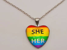 Load image into Gallery viewer, LGBTQ Necklace - Queer / Gay Pride Jewelry - Gender and Sexual Identity Charm Necklace