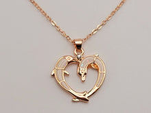 Load image into Gallery viewer, White Dolphin Golden Necklace, Dainty Necklace, Bridesmaid Gift