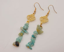Load image into Gallery viewer, Handmade Amazonite Natural Drop Earrings , Stone Earrings