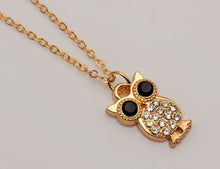 Load image into Gallery viewer, Cute Owl Golden Necklace, Dainty Necklace, Bridesmaid Gift Tiny Owl