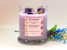 Load image into Gallery viewer, Wild Opium  Natural Soy Wax Candle Highly Scented with Amethyst Crystals