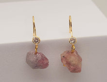Load image into Gallery viewer, Handmade Amethyst Natural Drop Earrings , Stone Earrings