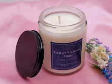 Load image into Gallery viewer, About F*cking time!. I mean Congrats! Natural Soy Wax Candle