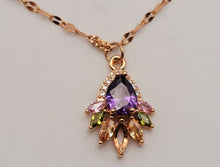 Load image into Gallery viewer, Gorgeous Flower Colorful Stainless Steel Necklace - Healing necklace