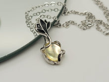Load image into Gallery viewer, Crystal Necklace Silver Wire Wrapped Moon Stone Necklace
