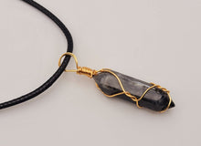 Load image into Gallery viewer, Labradorite Point Necklace Genuine Handmade Silver Tone & Gold Tone
