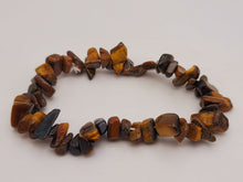 Load image into Gallery viewer, Tiger's Eye Chip Bracelet Handmade Genuine Crystal Stretch Bracelet