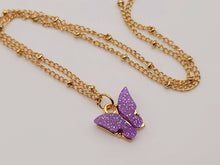 Load image into Gallery viewer, Butterfly Black Necklace - Trendy Butterfly necklace Gold tone
