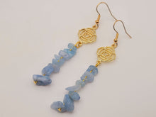 Load image into Gallery viewer, Handmade Blue Chalcedony Natural Drop Earrings , Crystal Earrings