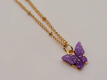 Load image into Gallery viewer, Butterfly Black Necklace - Trendy Butterfly necklace Gold tone