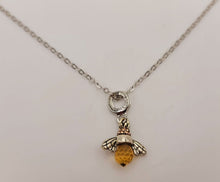 Load image into Gallery viewer, Bee Charm Necklace, Necklace Queen Bee Jewelry Charm Bee Lover