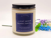 Load image into Gallery viewer, Personalized Light When Name Farts Soy Candle Natural Soy Wax Candle