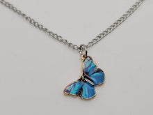 Load image into Gallery viewer, Butterfly Necklace - Trendy Butterfly necklace Silver tone