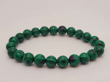 Load image into Gallery viewer, Crystal Bracelet 8mm Malachite Healing Crystal Bracelet