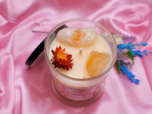 Load image into Gallery viewer, Mango Sage Tea Natural Soy Wax Candle Highly Scented with Citrine Crystals