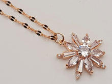 Load image into Gallery viewer, Gorgeous Sunflower Dainty Necklace - gift for her Rose Gold Tone