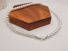 Load image into Gallery viewer, Pearl heart Choker Necklace  Trendy Pearl necklace