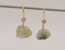 Load image into Gallery viewer, Handmade Green Aventurine Natural Drop Earrings , Stone Earrings