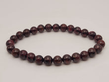 Load image into Gallery viewer, Garnet Crystal Bead Bracelet, Genuine Garnet Gemstone Bracelet 8mm