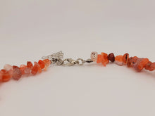 Load image into Gallery viewer, Genuine Natural Handmade Crystal Choker Necklace Silver Tone Carnelian
