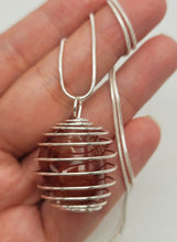 Load image into Gallery viewer, Handmade Carnelian Cage Necklace Silver Tone Cute trendy necklace