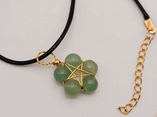 Load image into Gallery viewer, Crystal Necklace Gold Wire Wrapped Green Aventurine Healing Crystal necklace