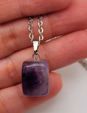 Load image into Gallery viewer, Irregular shaped Necklace, Amethyst Necklace, Dainty Stone Pendant,